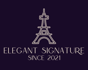 Eiffel Tower Landmark logo design