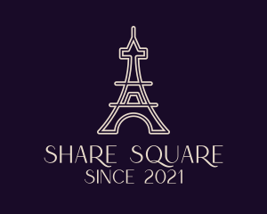 Eiffel Tower Landmark logo design