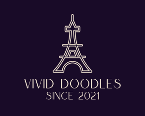 Eiffel Tower Landmark logo design