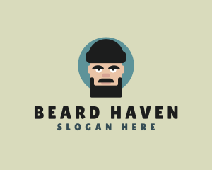 Bearded Father Face  logo design