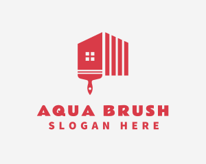 Red Paintbrush Home logo design