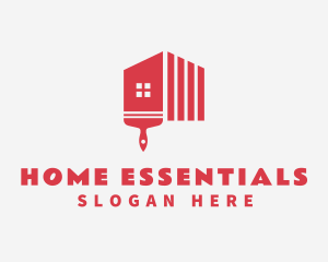 Red Paintbrush Home logo design