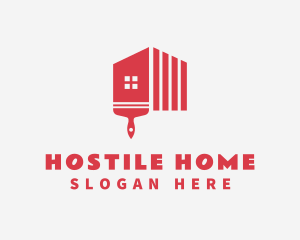 Red Paintbrush Home logo design