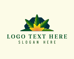 Cannabis Leaf Sunset logo