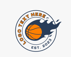 Basketball Flame Sports logo