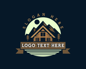 Lodge - Cabin Roof Woodwork logo design