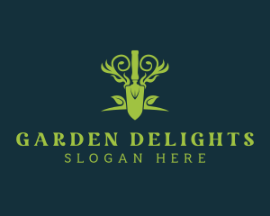 Plant Garden Trowel logo design