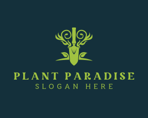 Plant Garden Trowel logo design