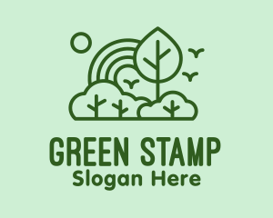 Green Rainbow Forest  logo design