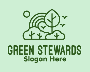 Green Rainbow Forest  logo design