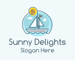 Summer Sailboat Monoline logo