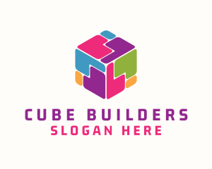 Startup Cube Puzzle  logo design