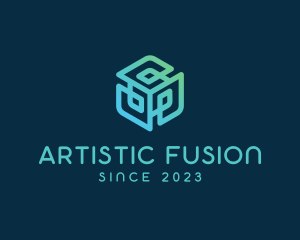 Abstract Tech Cube logo