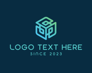 Abstract Tech Cube logo