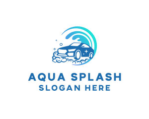 Splash Bubbles Auto Wash logo design