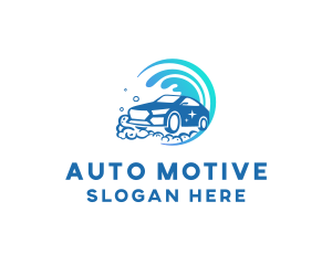 Splash Bubbles Auto Wash logo design