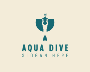 Female Free Diving Team logo design