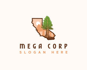 Giant Sequoia California Tree logo design