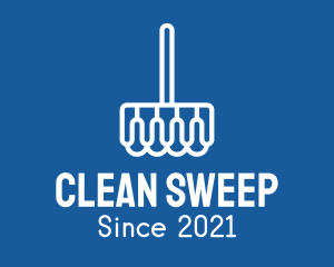Modern Cleaning Broom logo design