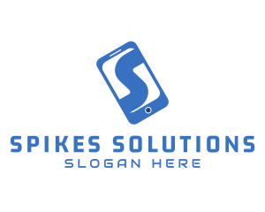 Cellphone Mobile Letter S logo design