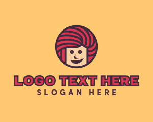 Pink Hair Smiling logo