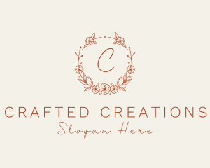 Flower Garland Wreath logo design