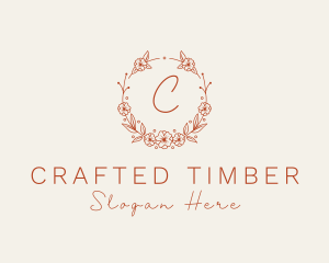 Flower Garland Wreath logo design