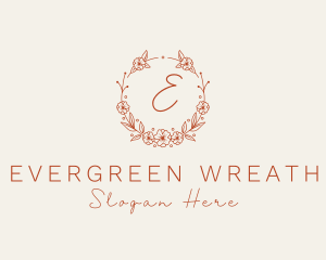 Flower Garland Wreath logo design