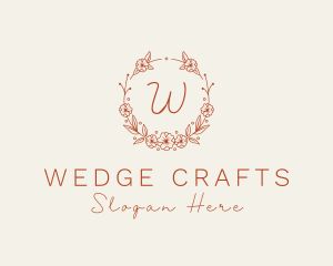 Flower Garland Wreath logo design