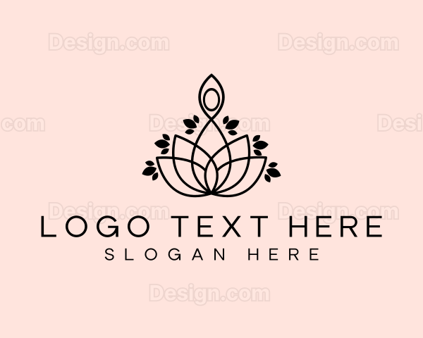 Wellness Yoga Lotus Logo