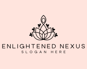 Wellness Yoga Lotus logo design