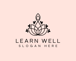 Wellness Yoga Lotus logo design