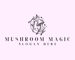 Mystical Moon Mushroom logo design