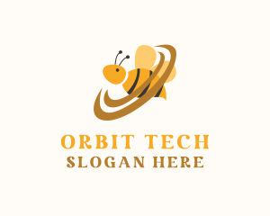 Flying Bee Orbit logo design