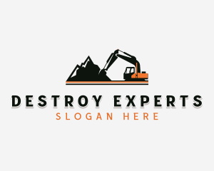 Industrial Excavator Heavy Equipment logo design