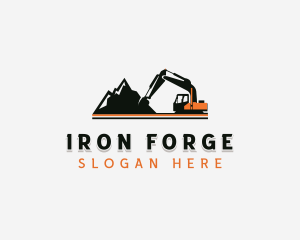 Industrial Excavator Heavy Equipment logo design