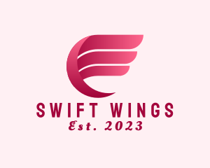 Modern Organization Wings logo design