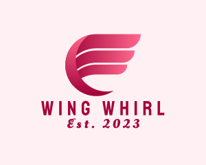 Modern Organization Wings logo design