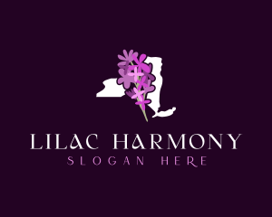 New York Lilac Flower logo