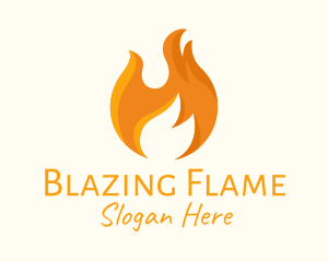 Hot Fire Flame logo design