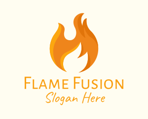 Hot Fire Flame logo design