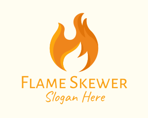 Hot Fire Flame logo design