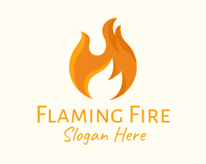 Hot Fire Flame logo design