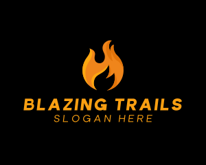 Hot Fire Flame logo design