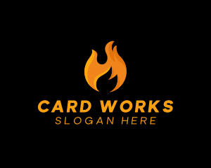 Hot Fire Flame logo design