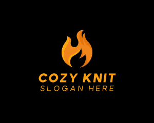 Hot Fire Flame logo design