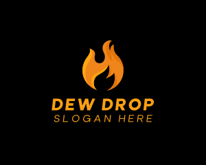 Hot Fire Flame logo design