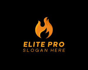 Hot Fire Flame logo design