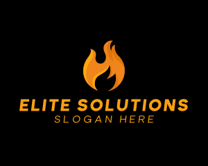 Hot Fire Flame logo design