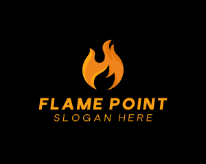 Hot Fire Flame logo design